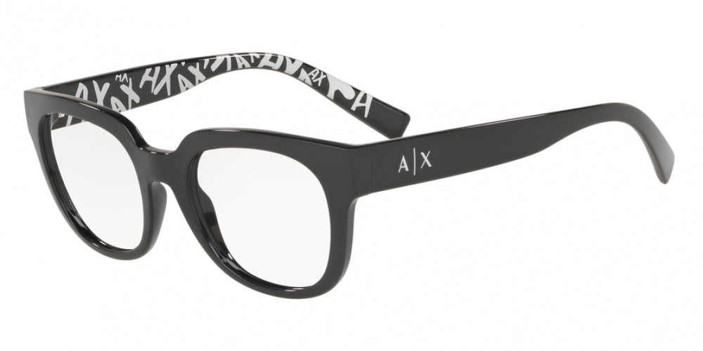 armani exchange black glasses