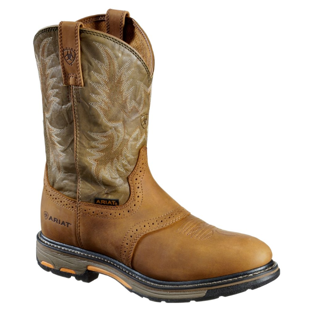 ariat steel toe pull on work boots