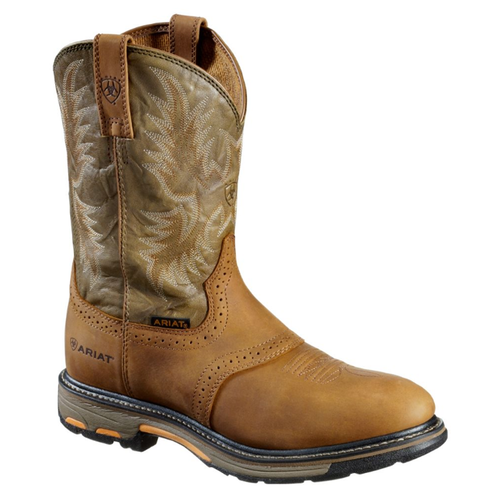 ariat boots workhog pull on square toe