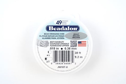 Beadalon Bead Wire 19 Strand .015 Silver Color 30