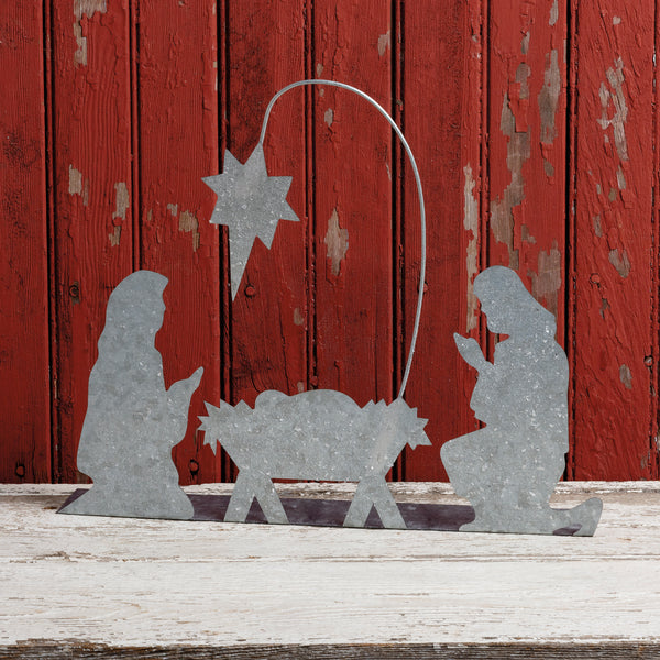 Metal Stand Up Nativity
