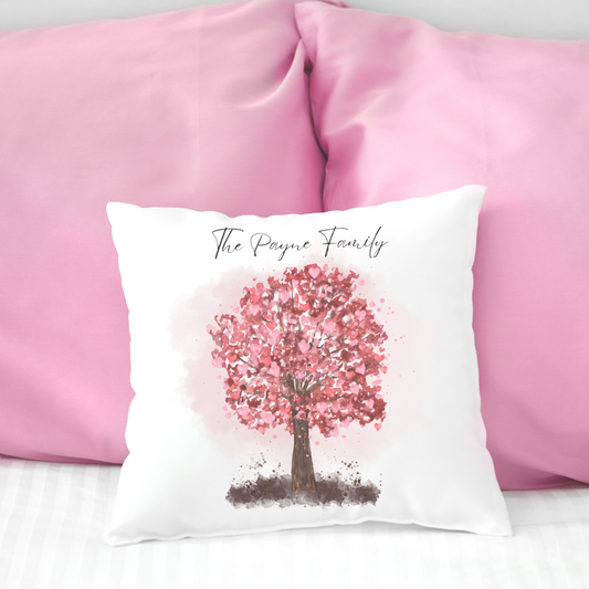 Personalized Valentine Tree Pillow Cover