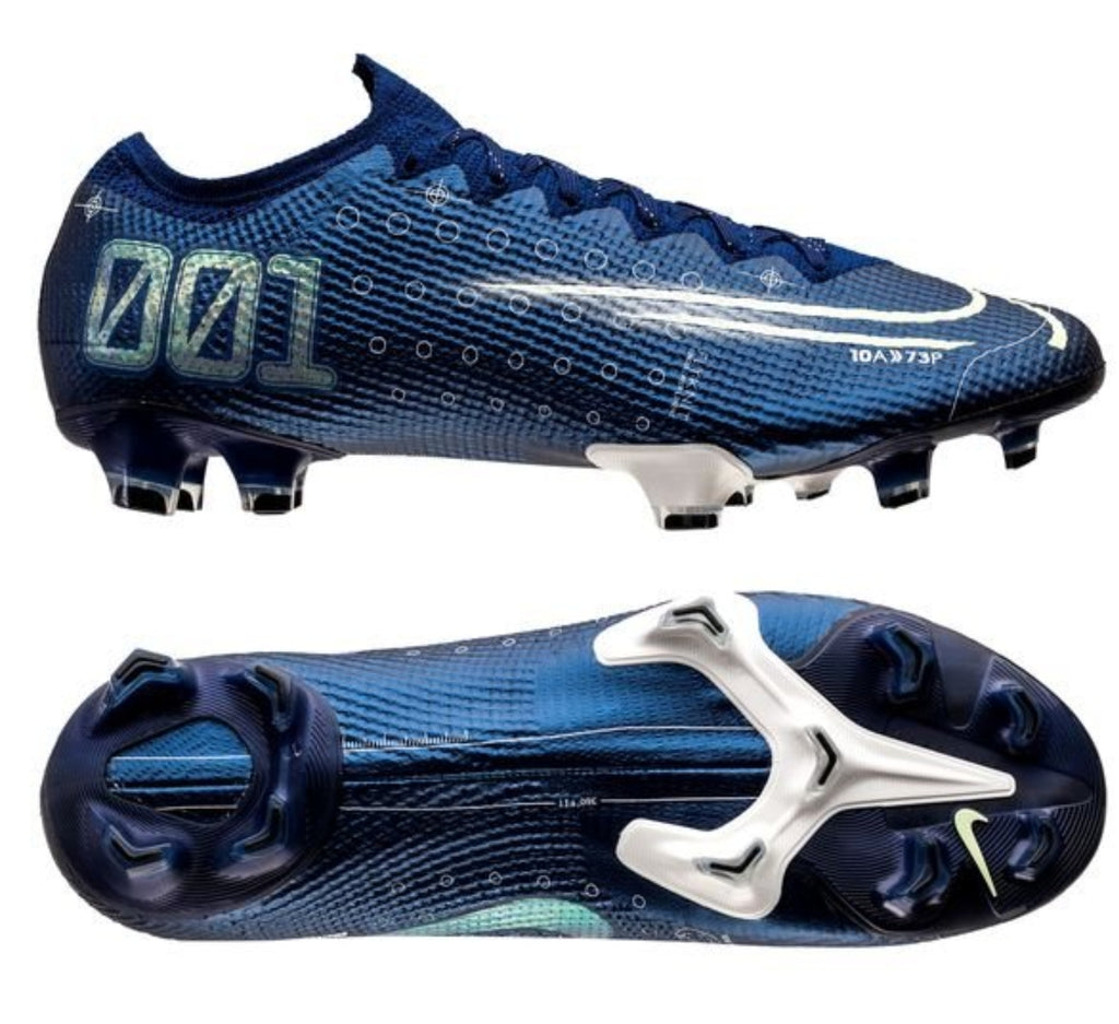 Nike Vapor Flyknit Ultra Black Metallic Blue FG Football Boots