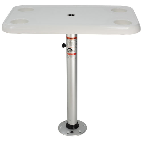 Springfield 16" x 28" Rectangle Table Package - White Thread-Lock [1690107]