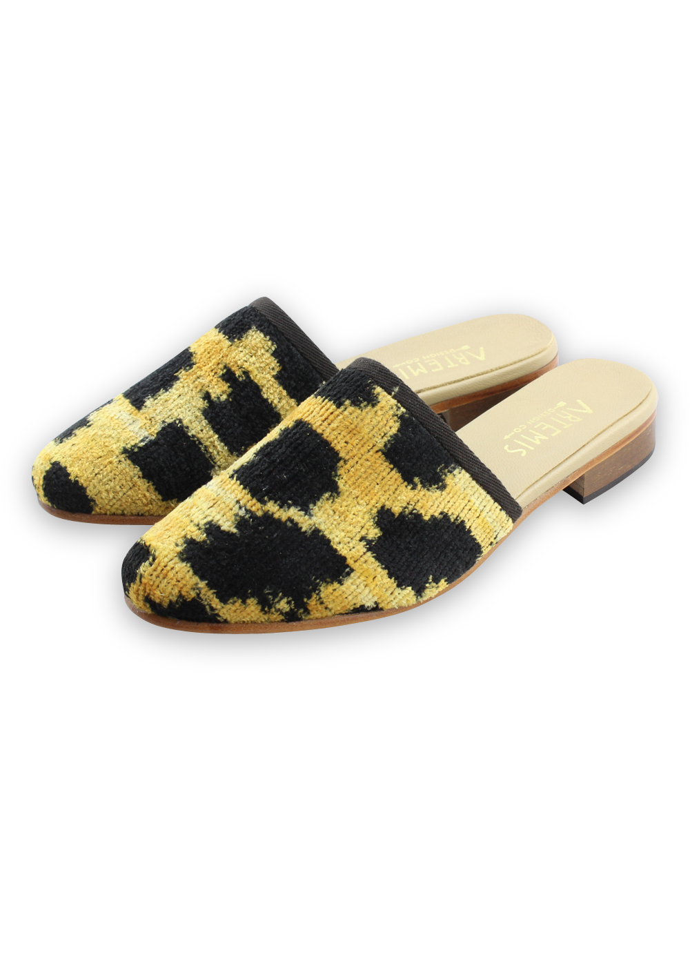 leopard print slide loafers