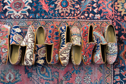 Oriental carpet shoes