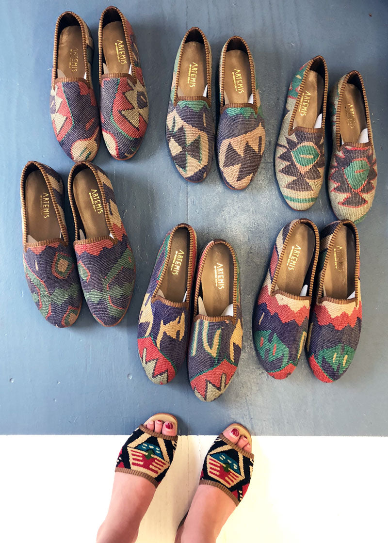 Groomsmen collection of mens kilim loafers for the pardy wedding.