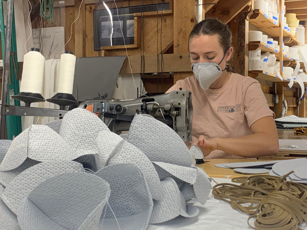 annabel making a mask