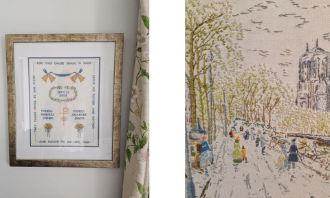 crewelwork-street-scene-cross-stitch-wedding-sampler