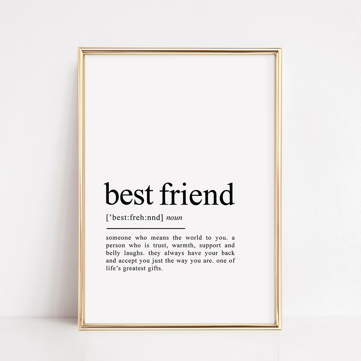 Best Friend Definition Print – Grand & Lovely Prints