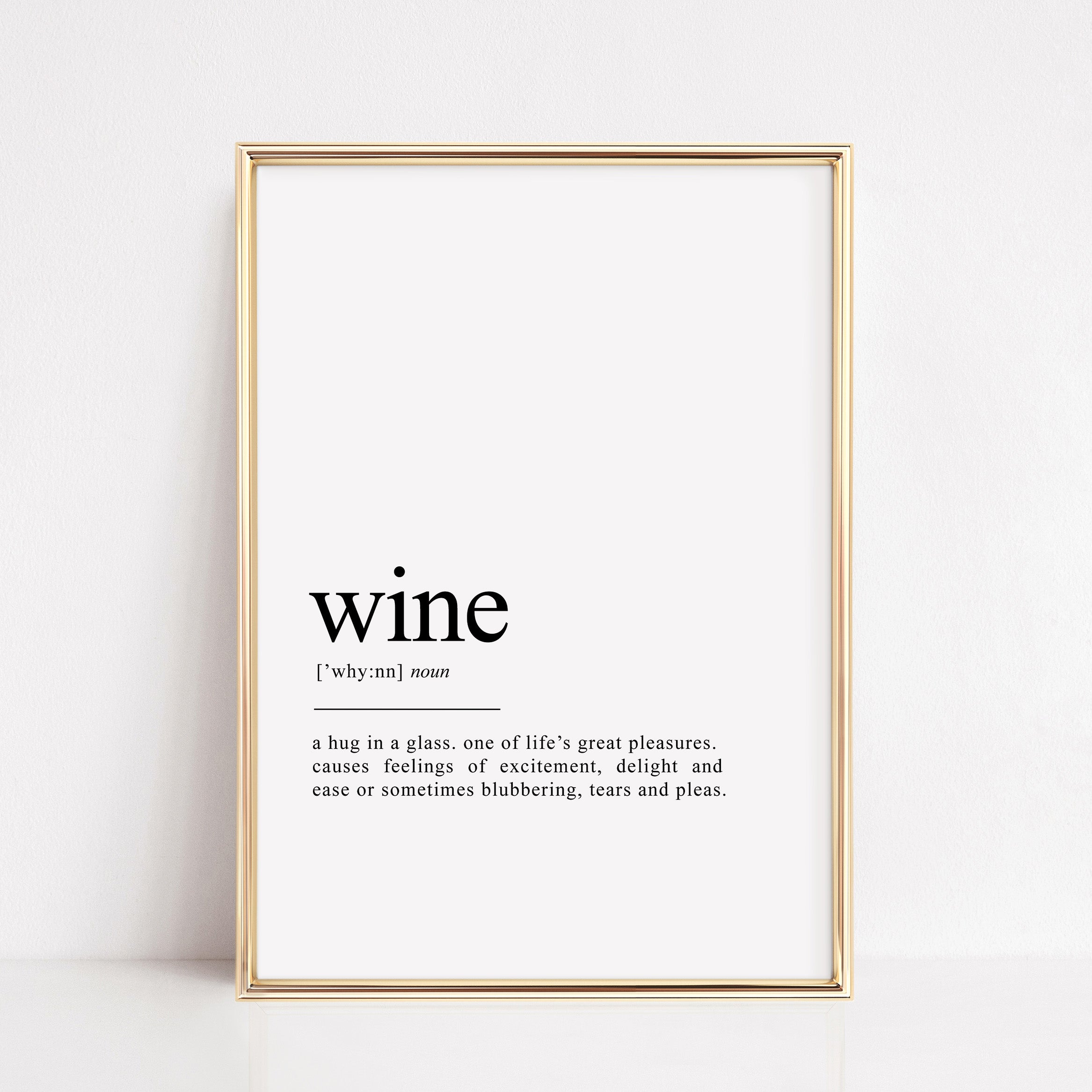 Wine Definition Print Grand & Lovely Prints