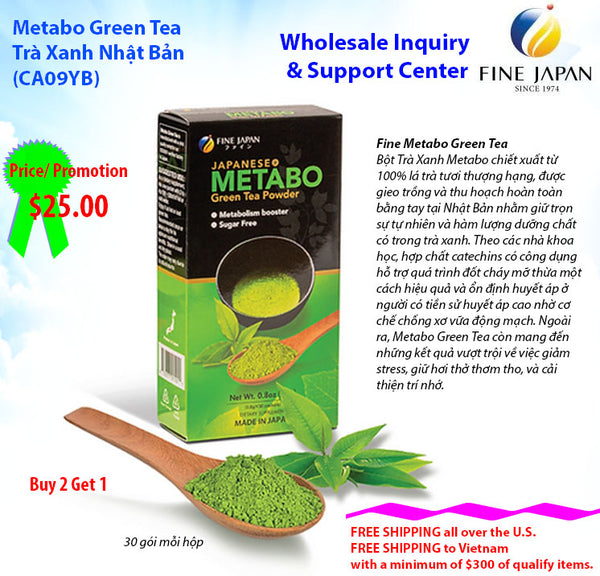 Metabo Green Tea - Trà Xanh Nhật Bản