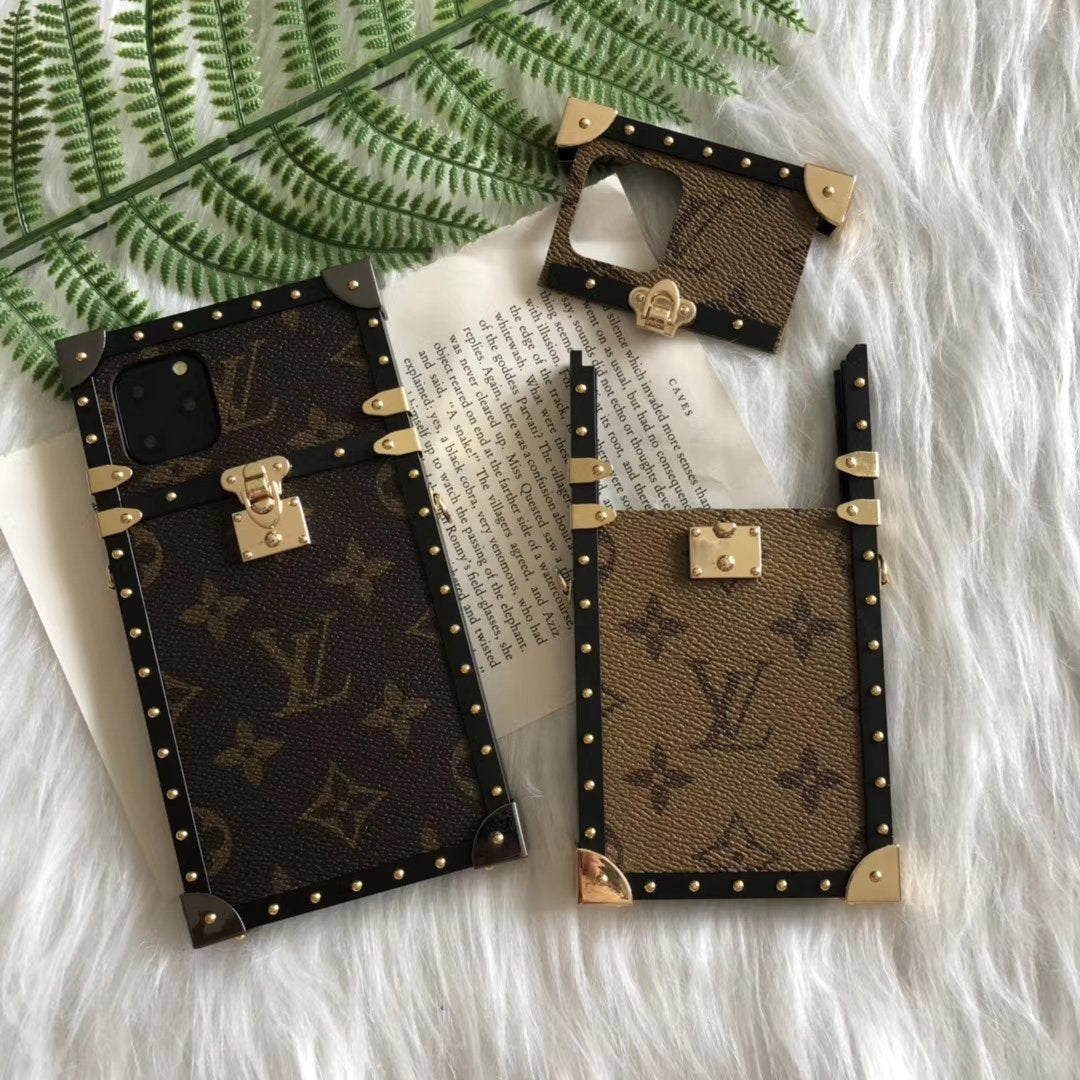 Black LV iPhone Trunk Case Cover