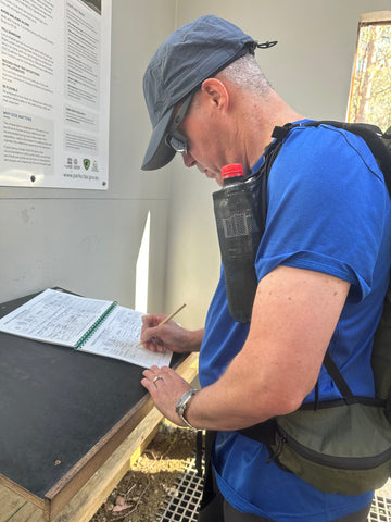 signing the register at the walls of Jerusalem