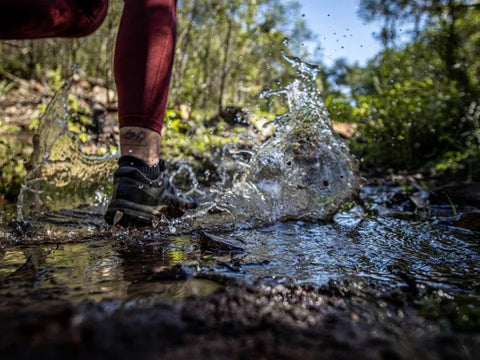 hiking etiquette walking thru puddles