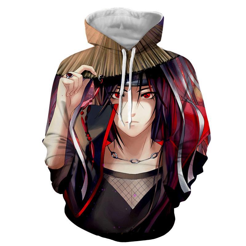 Itachi Uchiha Mangekyou Sharingan 3d Jacket Naruto Hoodie