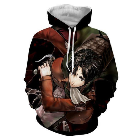 Levi ackerman Hoodie- Attack On Titan 3D Hoodie - JACKET – Legendary ...