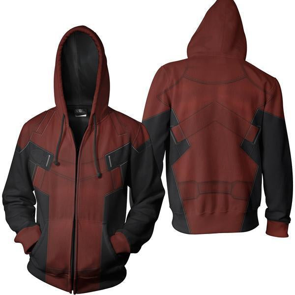 deadpool hoodie zip up