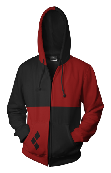 harley quinn zip up hoodie