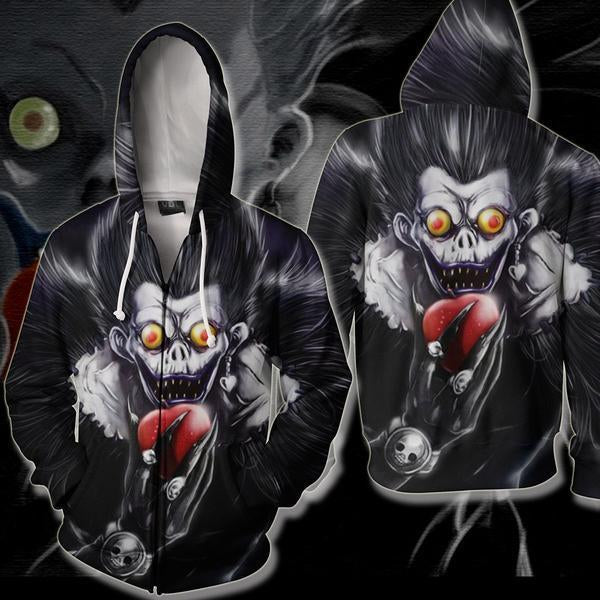 Death Note Ryuk Hoodie Ryuk Zip Up Jacket Legendary Hoodies