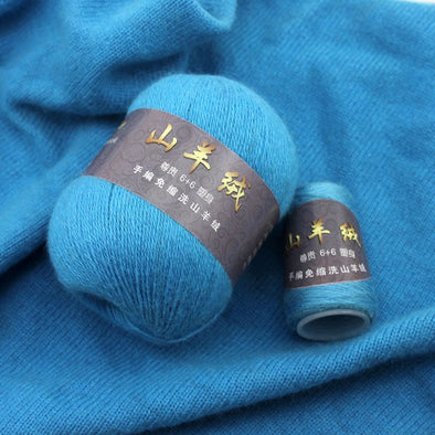 Best Quality 100% Mongolian Cashmere Hand-knitted Cashmere Yarn Wool  Cashmere Knitting Yarn Ball Scarf Wool Yarny Baby 50 grams Color: 2907 Dark  blue yarn