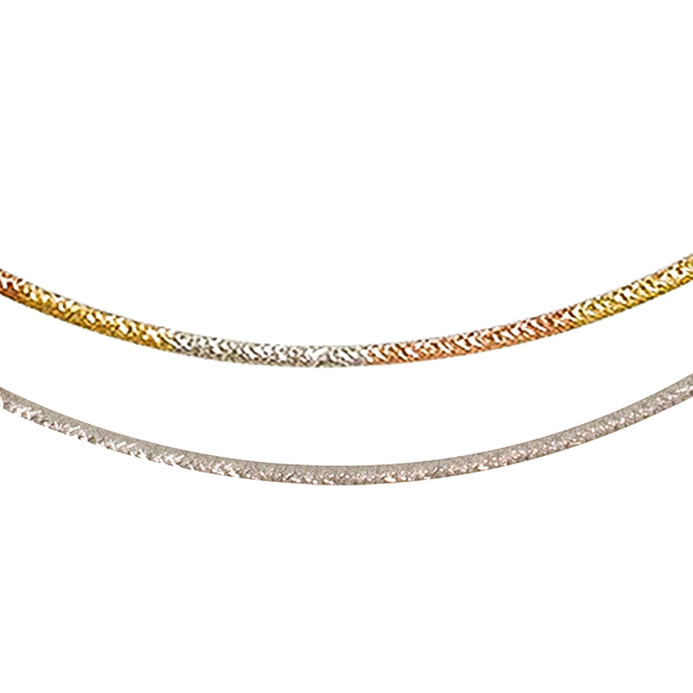 reversible white and yellow gold necklace