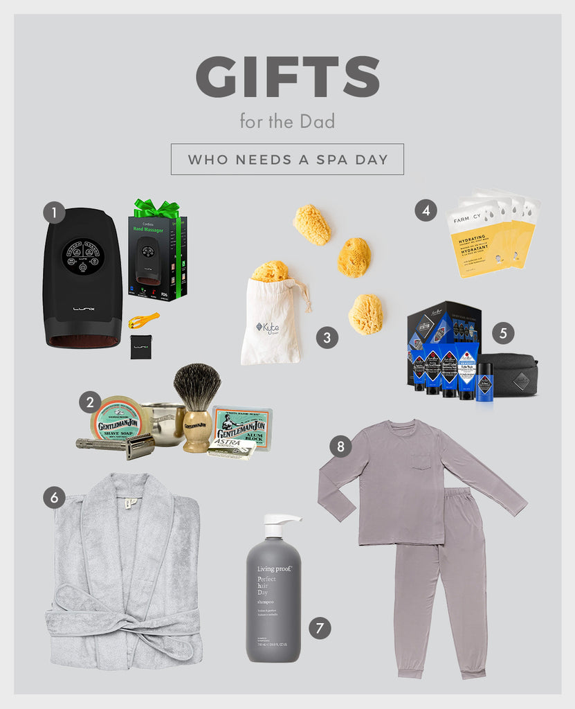 kyte baby graphic: gifts for the dad who needs a spa day