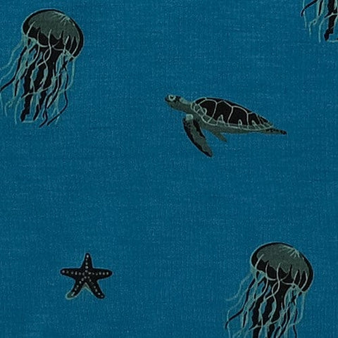 Marine Swatch featuring jellyfish, sea turtle and starfish