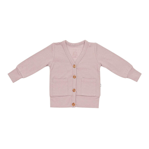 kyte baby bamboo jersey cardigan in Sunset