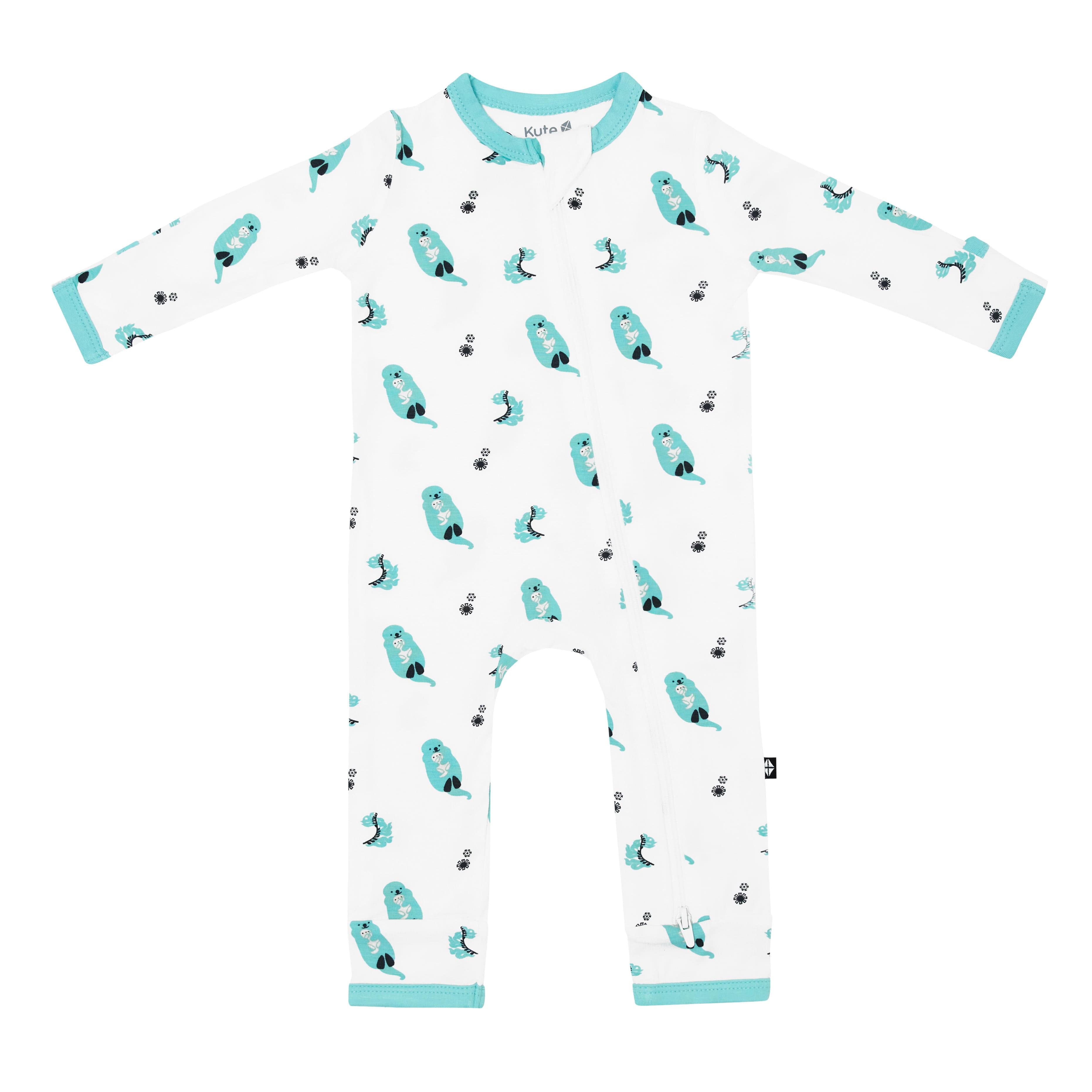 Kyte Baby Zippered Rompers Zippered Romper in Robin Cuddle