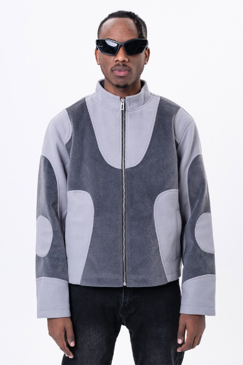 Embroidered Clouds Woolen Varsity Jacket – Copping Zone