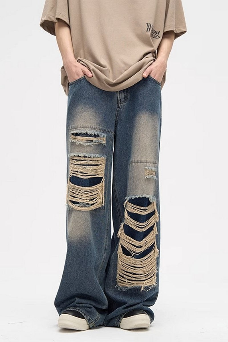 Distressed Oversized Denim – Copping Zone