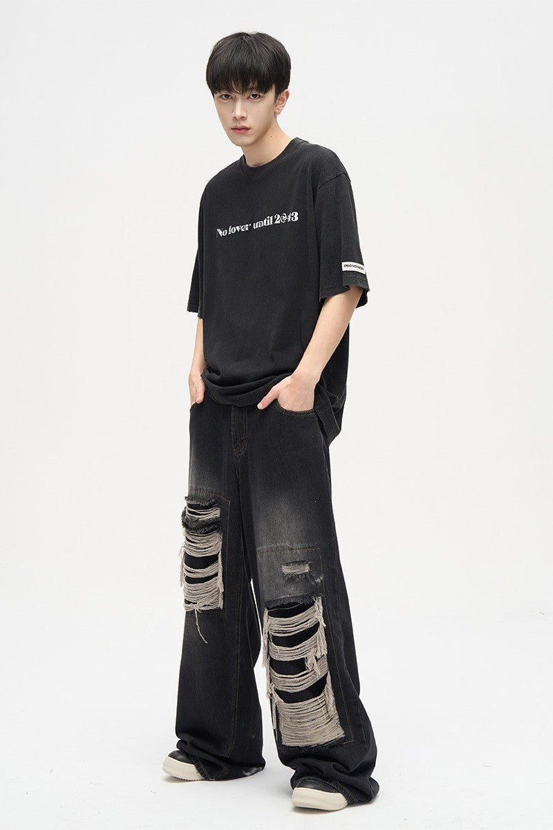 Distressed Oversized Denim – Copping Zone