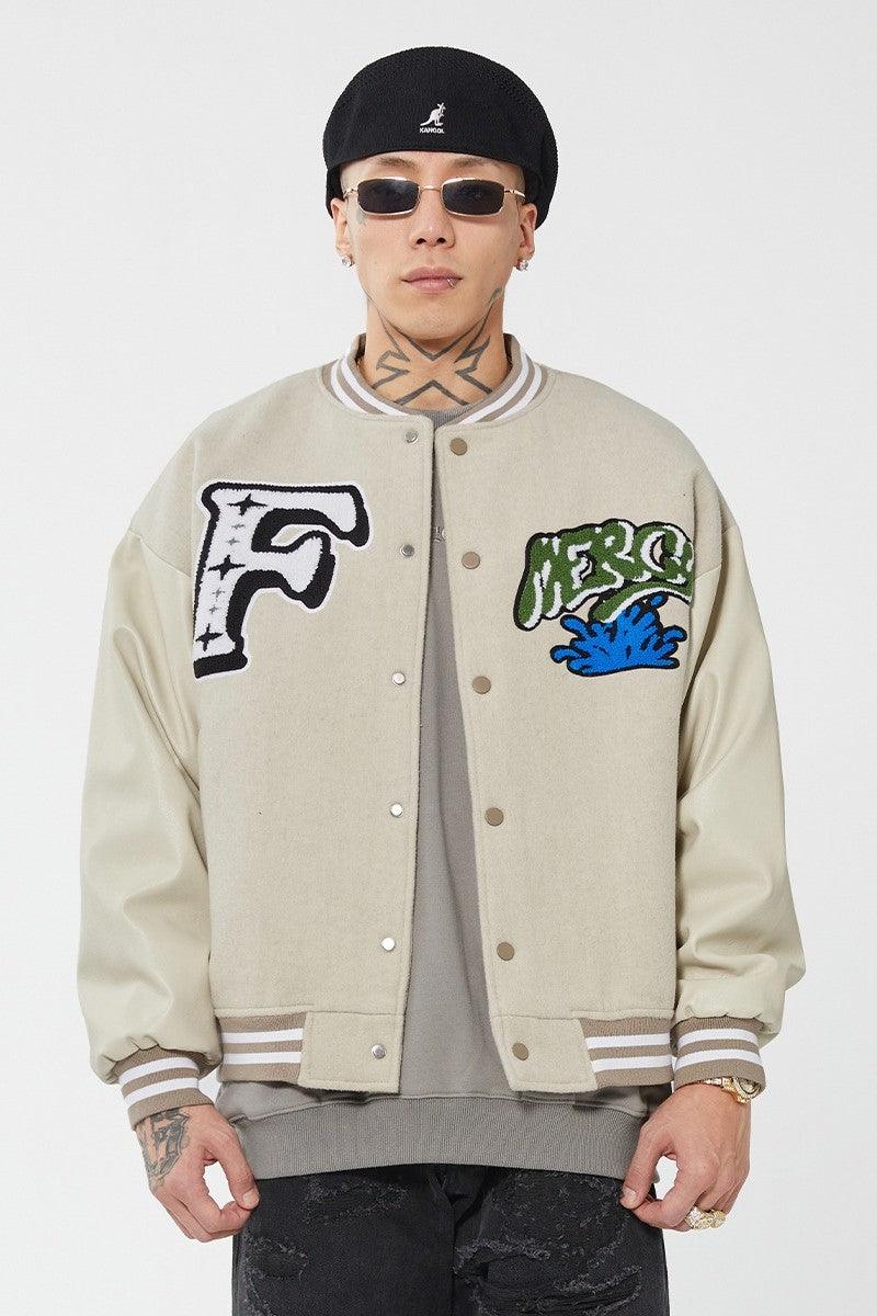 LUXENFY™ - Vintage Patchwork Jesus Cross Embroidery Varsity Jacket