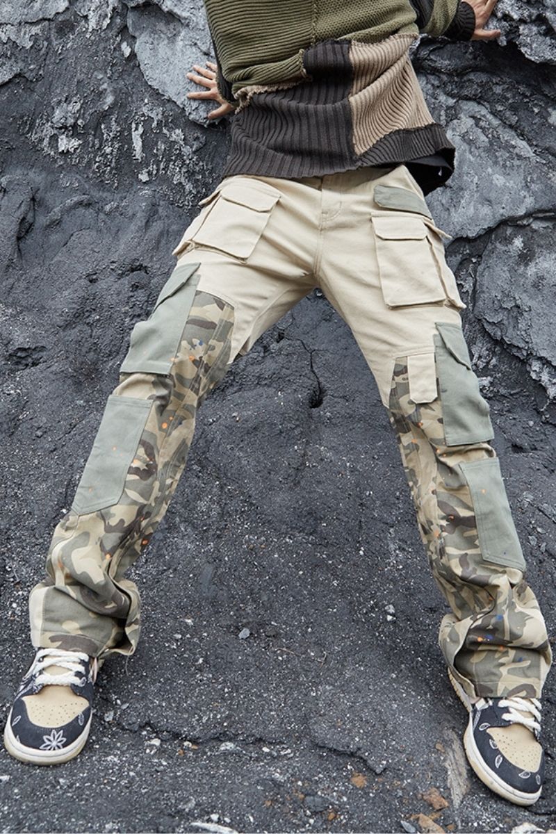 flared cargo trousers