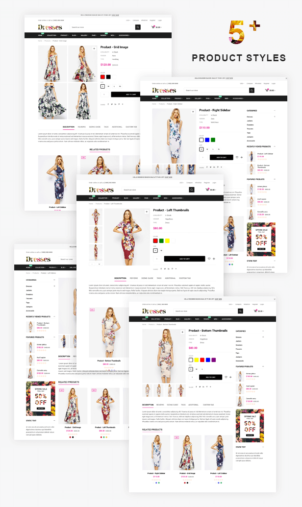 Dresses Product Page