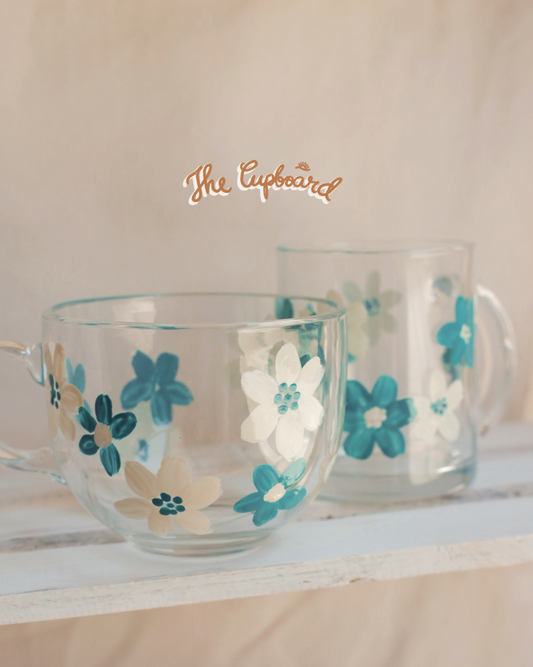 Glass Mug [Gold Floral] – 615 Collection