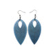 Terrabyte v.07_1 // Leather Earrings - Blue Pearl - LIGHT RAZOR DESIGN STUDIO