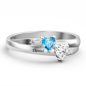 his and her birthstone promise ring