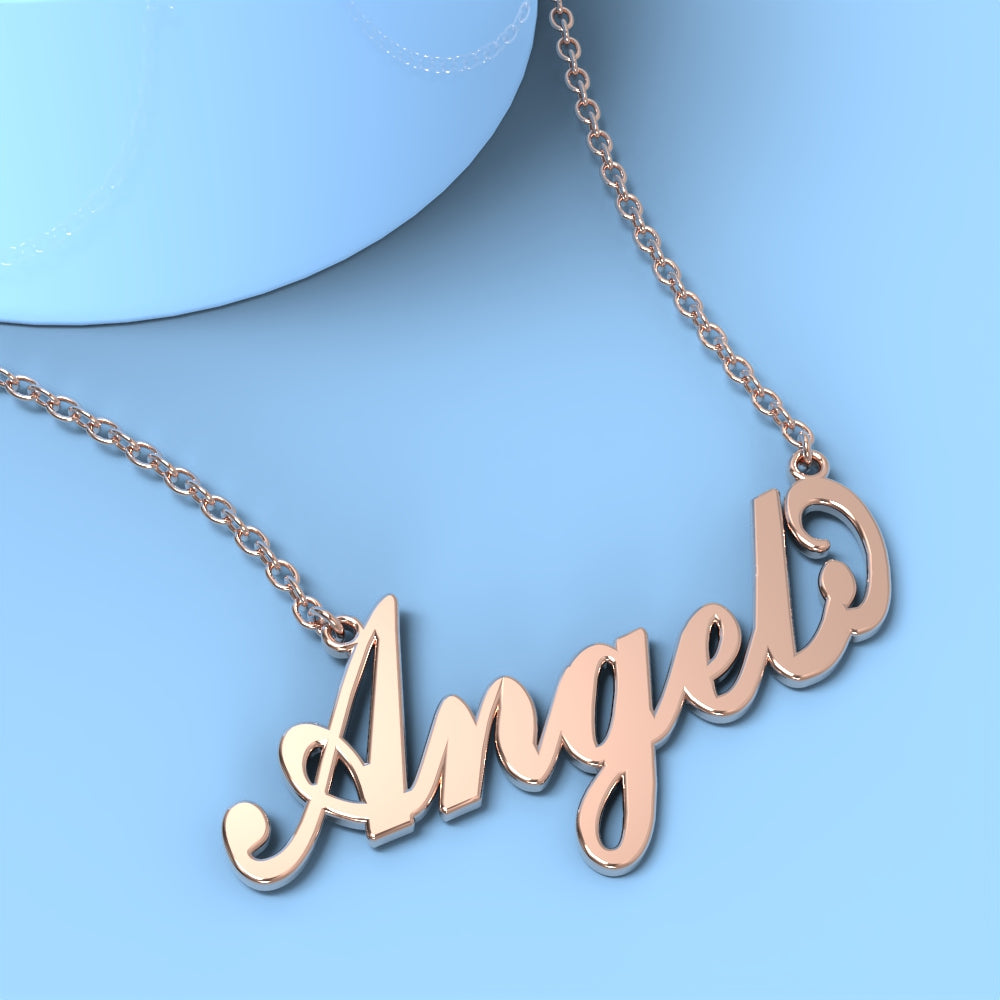 Angel name necklace Gold Custom Necklace, Personalized Gifts For Her ...