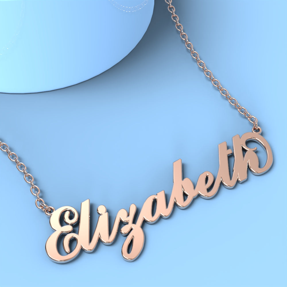 Elizabeth name necklace Gold Custom Necklace, Personalized Gifts For H ...