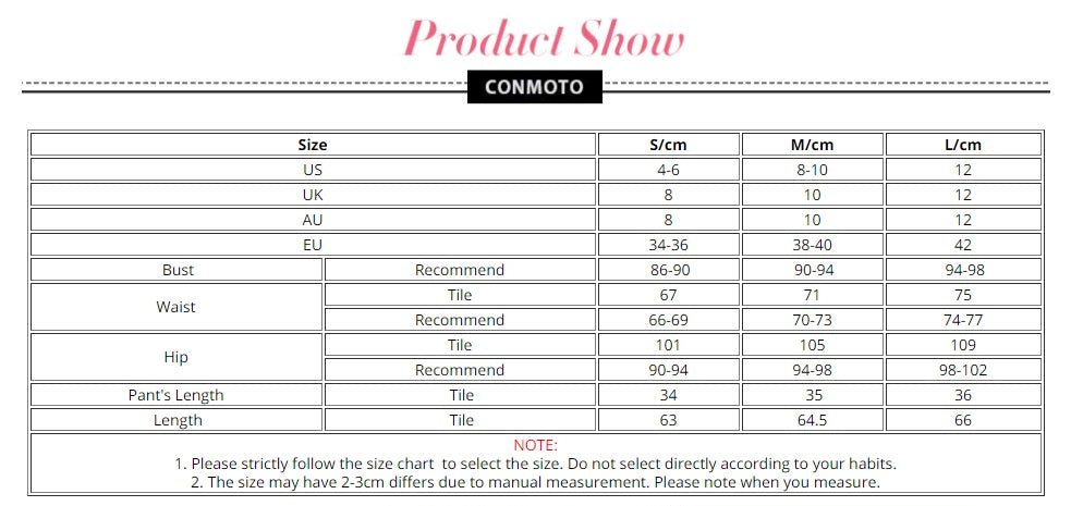 Conmoto Size Chart