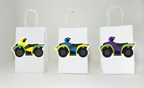 ATV Goody Bags, ATV Party Bags, Motorcycle Goody Bags, Dirt Bike Goody Bags, Motorcross Goody Bags, Motorcycle Favor Bags