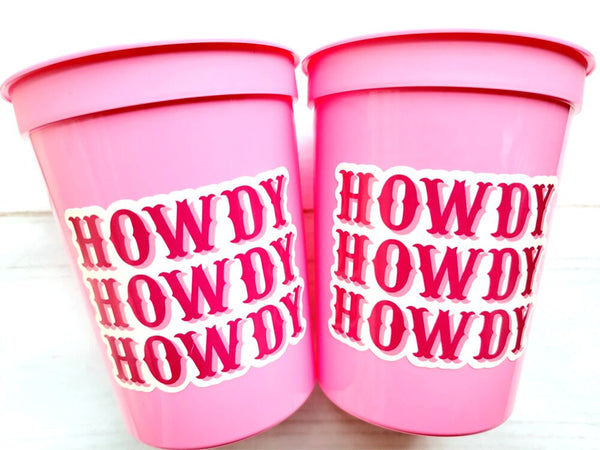 COWGIRL Party Cups - COWBOY Party Cups Cowgirl Cups Cowgirl Party Decorations Cowgirl Bachelorette Party Cowgirl  Birthday Rodeo Party Cup