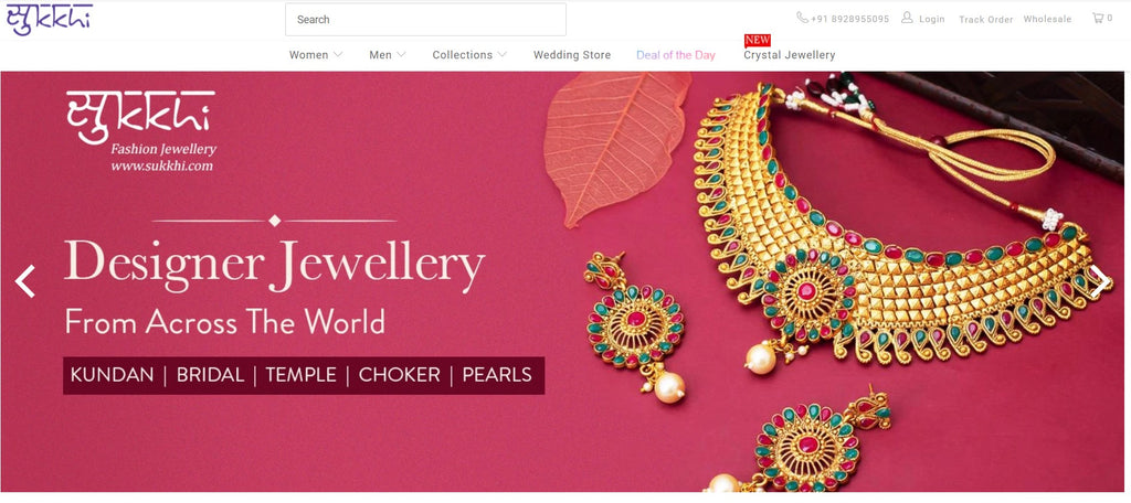 Sukkhi Best websites to buy artificial jewellery online
