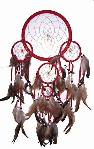 Download Huge Deluxe Red Rainbow 24 Inch Dream Catcher - Dreamcatcher With Real - pilottop.com