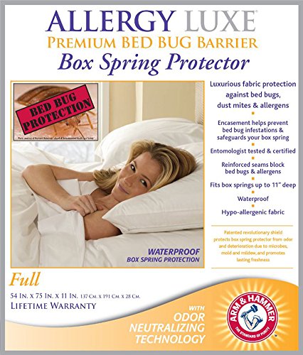 Allergy Luxe Premium Bed Bug Barrier Box Spring Protector ...