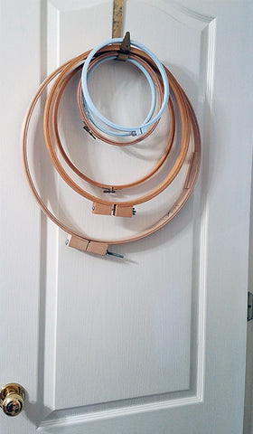 door wreath hanger used for hanging wooden hoops