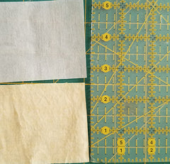 image shows fabric and fusible web for binding