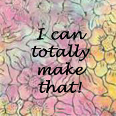 I can totally make that! words written on fabric
